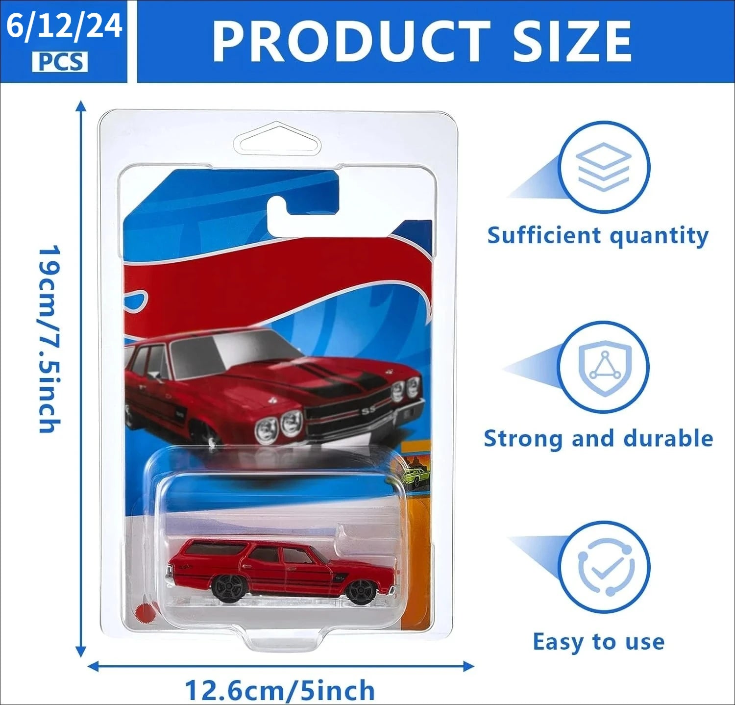 6/12/24 PCS Mini Car Display Case – Crystal Clear Clamshell Protector for 1:64 Scale Cars | Dust-Proof & Scratch-Resistant Oasis Select