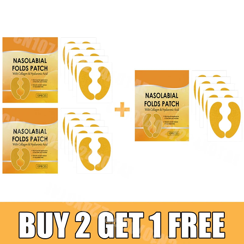 Nasolabial Folds Patch Contain Collagen Hyaluronic Acid Firming Skin Fade Fine Lines Deep Moisturizing Facial Mask Anti WrinkleA Oasis Select 3 Boxs