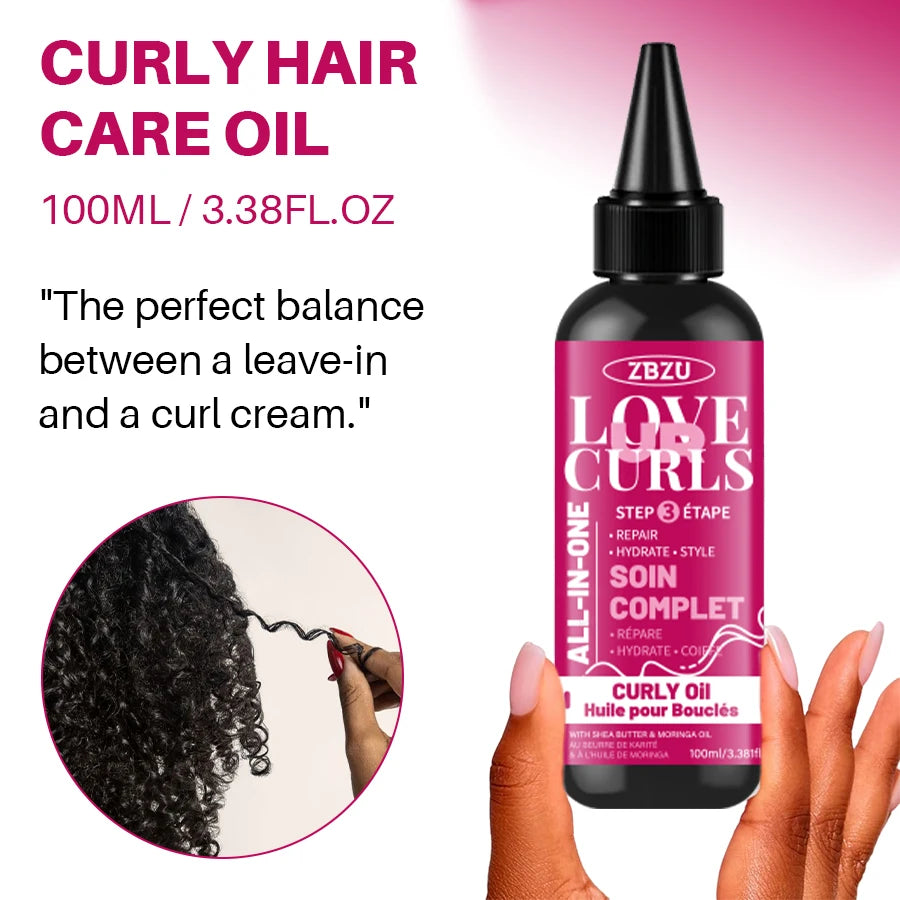 Pink Curl Styling Cream 3-pack contains argan oil to promote waves and curls, deep care and improve shine and elasticity Oasis Select