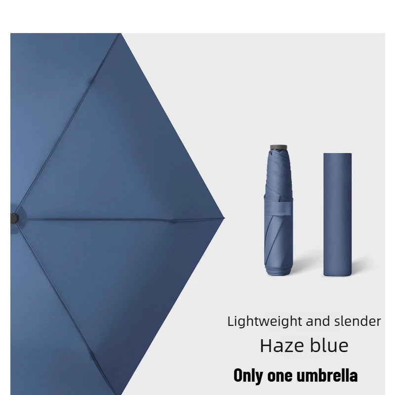 1pcs Ultra-Light Ultra-Fine Carbon Fiber Umbrella Black Sunscreen for Sun and Rain 3-Fold Compact and Portable Lead Umbrella Oasis Select 6 haze blue Aluminum 6K