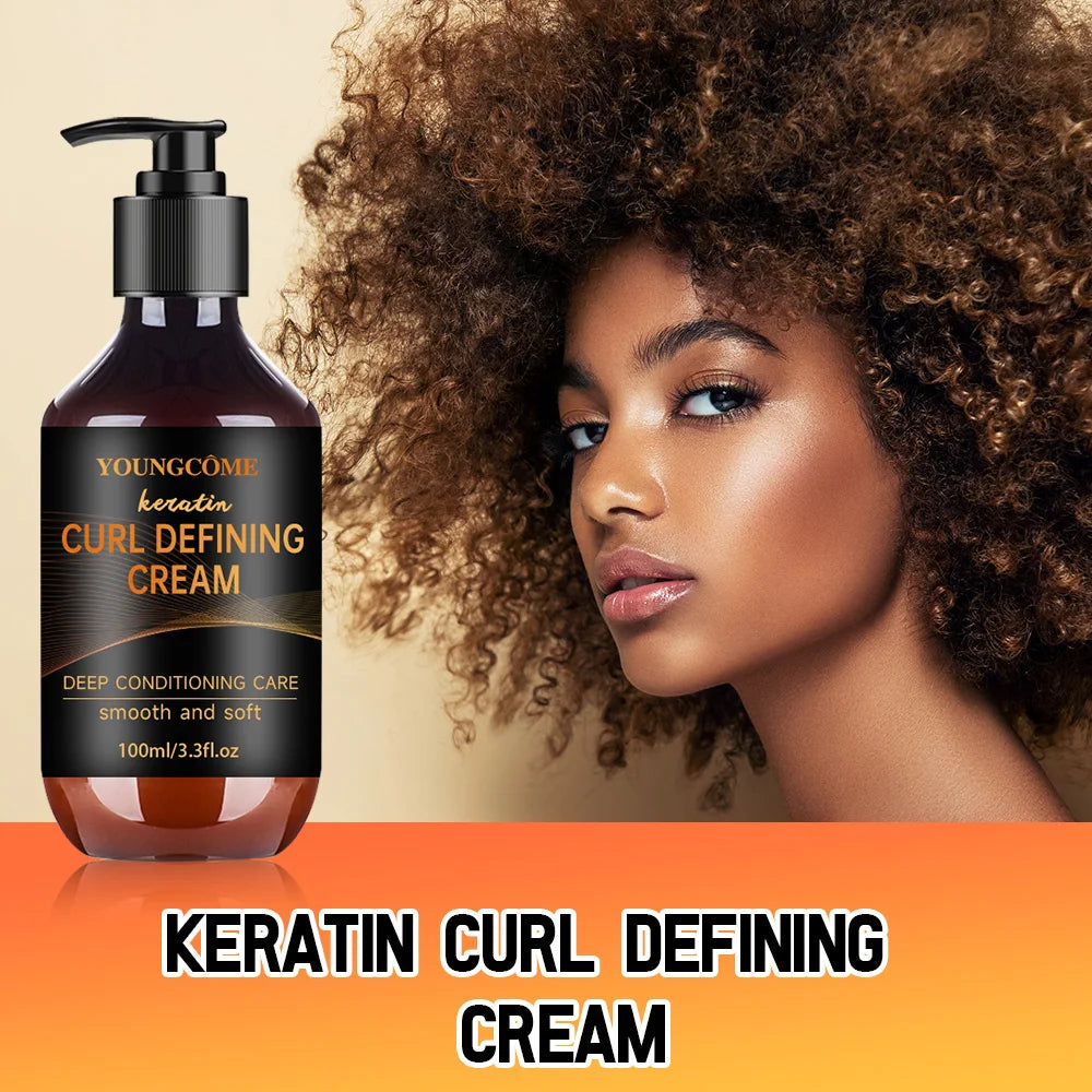 YOUNGCOME Keratin Curl Defining Cream – Deep Moisture & Shine
