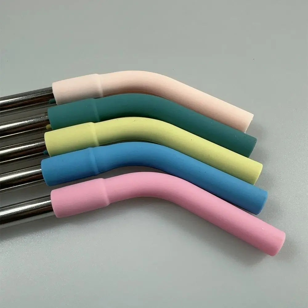 6Pcs Drink Blender Stick Drinking Straws Nozzle Tea Coffee Juice Universal Straw Head Colorful Drinkware Silicone Suction Nozzle Oasis Select
