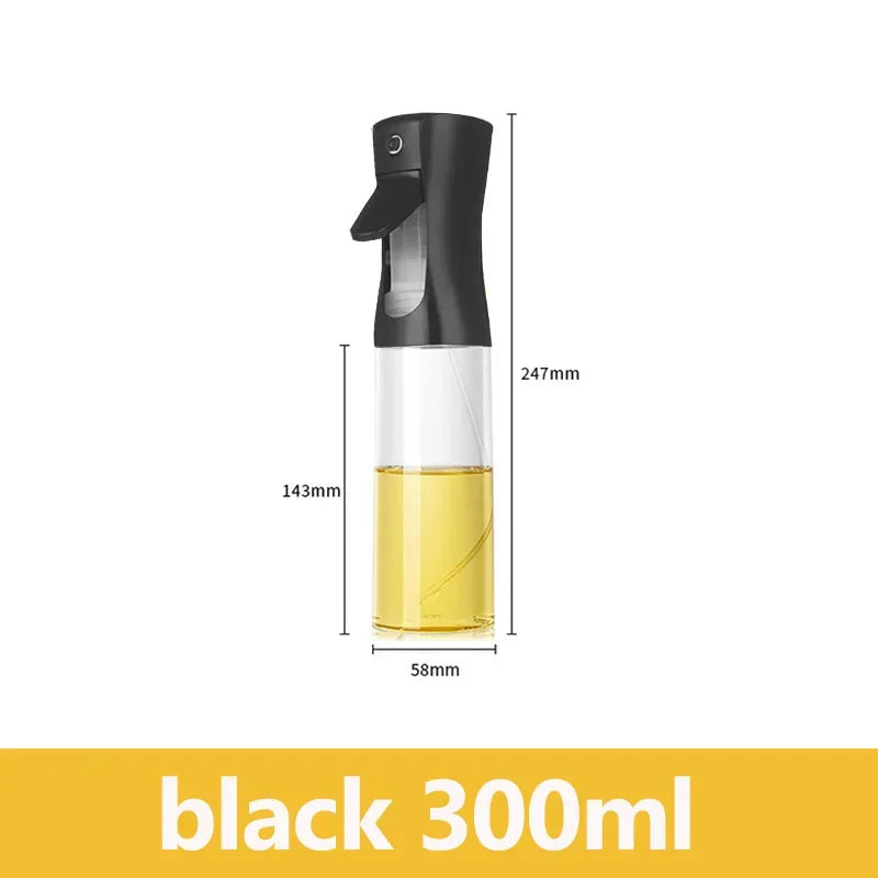 200/300/500ml Oil Spray Olive Oil Spray Bottle Kitchen Cooking Dispenser Camping Baking Vinegar Soy Sauce Sprayer Containers Oasis Select 300ml black