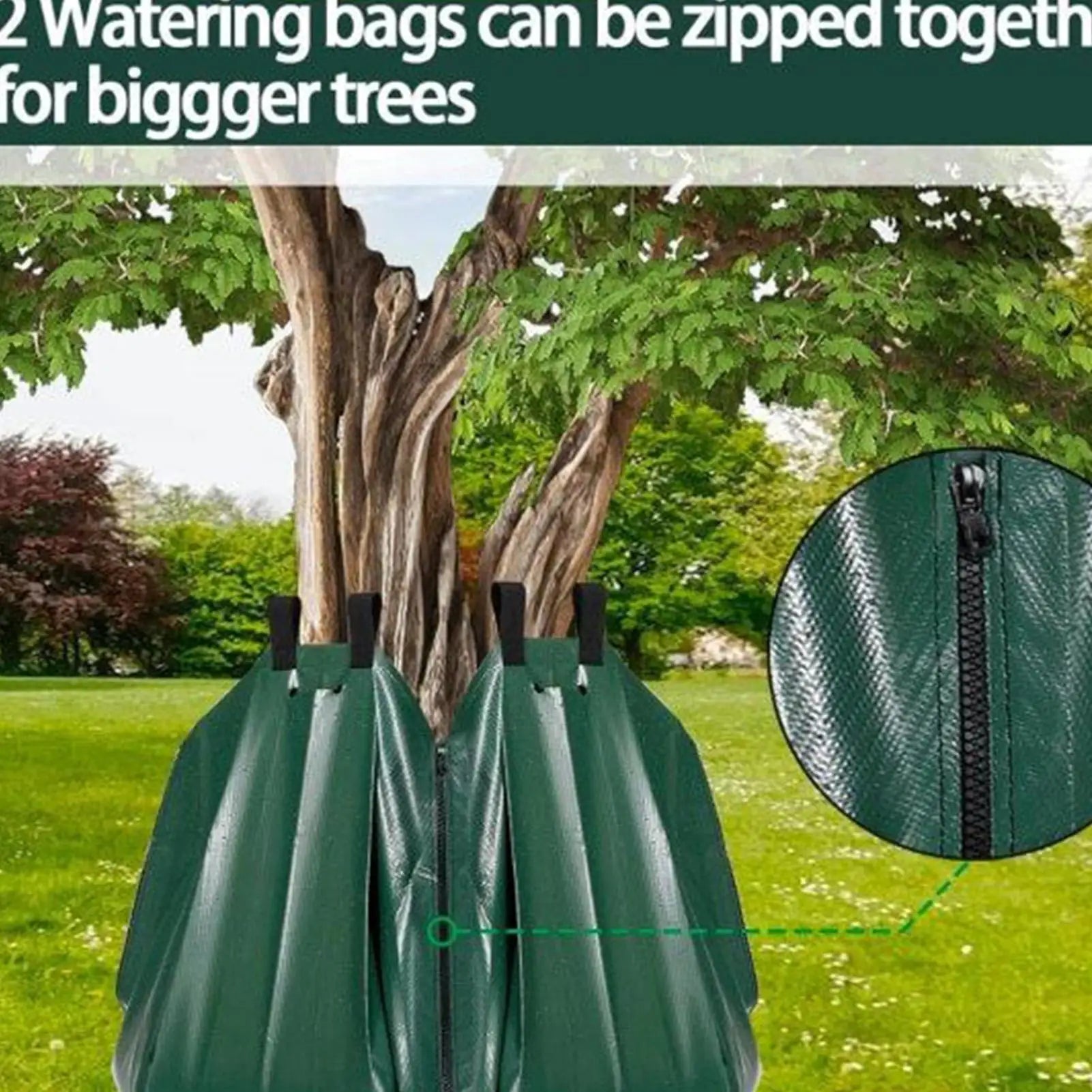 2PCS 20 Gallon Reusable Tree Watering Bag Slow Release Irrigation Drip System for Lawn & Garden Care Oasis Select