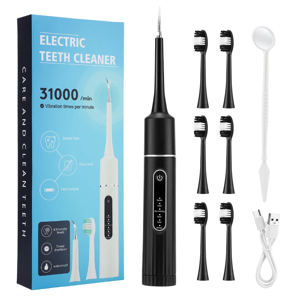 Electric Sonic Teeth Cleaner 6-Mode Tartar Remover & Whitener