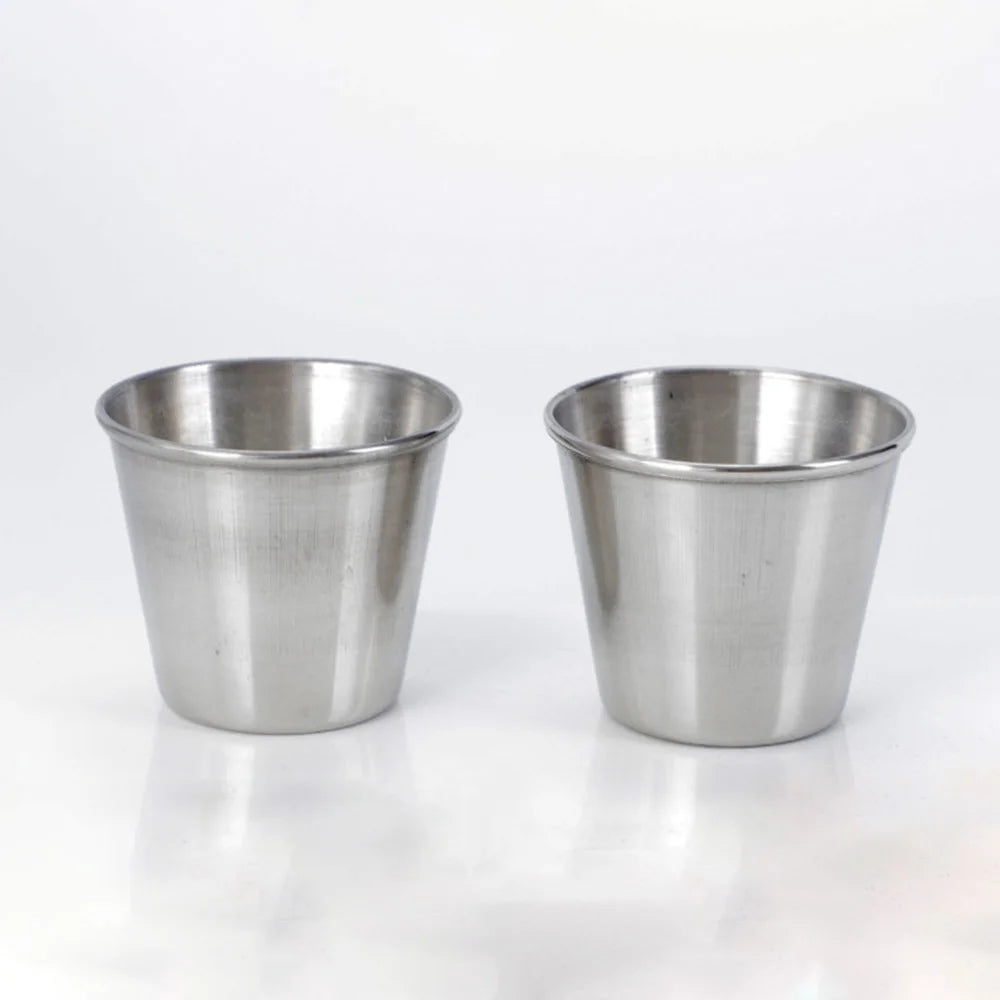 45/70ml Stainless Steel Sauce Cups Hot Pot Dipping Bowl Small Sauce Cup Seasoning Dish Saucer Appetizer Plates Sauce Container Oasis Select