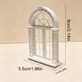 Retro 1:12 Miniature Arched Window Frames 3D Printing 2pcs Dollhouse Windows DIY Tool Scenery Building Kit Dollhouse Accessories Oasis Select 2 windows