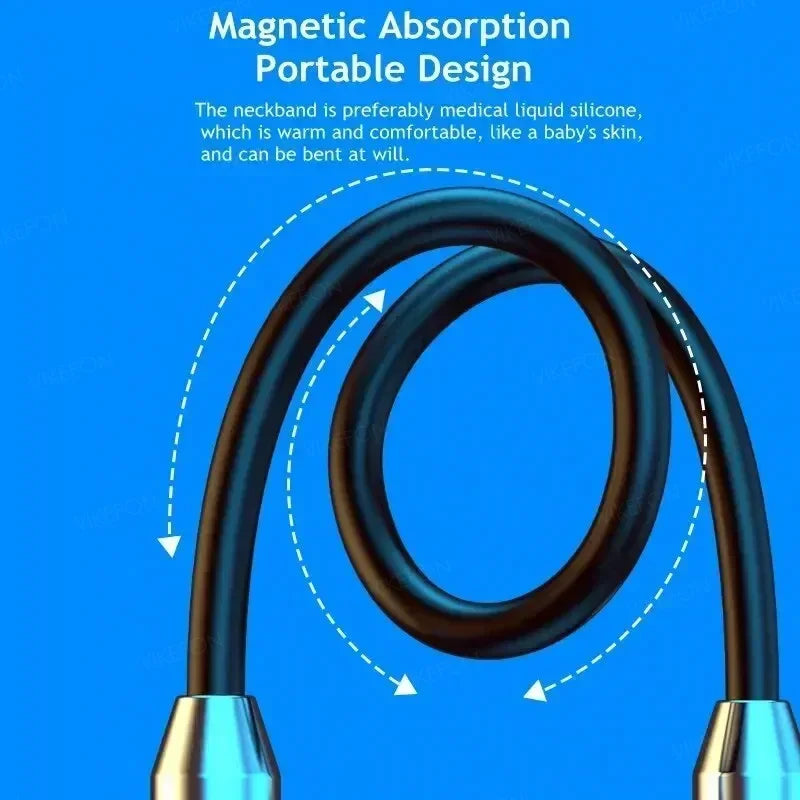 Wireless Headphones Bluetooth 5.0 Neckband Earphones Silicone Hifi 9D Stereo Sports Headset Halter Waterproof Magnetic Earbuds Oasis Select