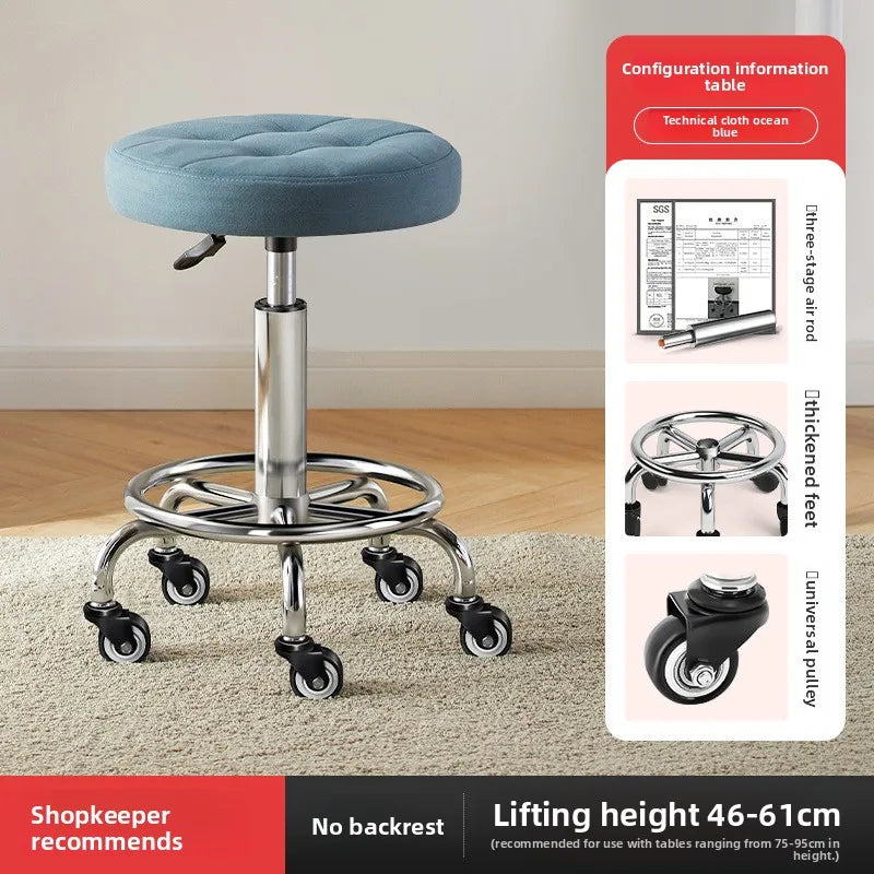 Beauty stool pulley beauty salon barber shop lift chair big work stool hair home backrest round stool Oasis Select 9