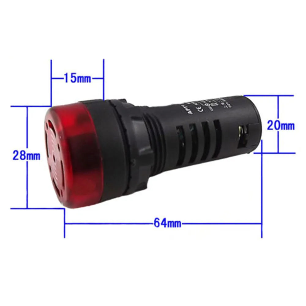 DC 12V DC 24V AC 110V AC 220V LED Active Buzzer AD16-22SM 22mm Panel Flash Signal Light Indicator Beeper Alarm Signal Lamp Oasis Select