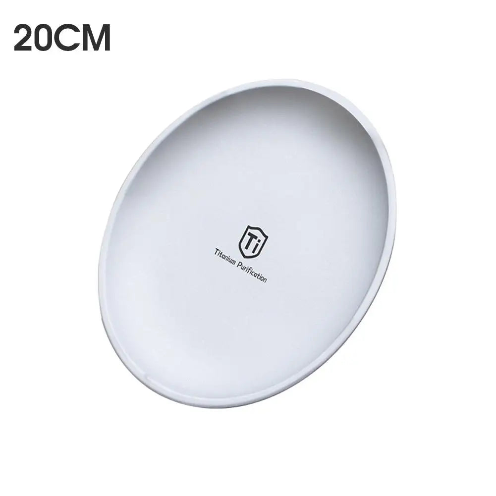 Titanium Camping Dining Plate Travel Tableware Stackable Ultra Lightweight Portable Supplies Dinnerware Home Outdoor Cookware Oasis Select 20cm