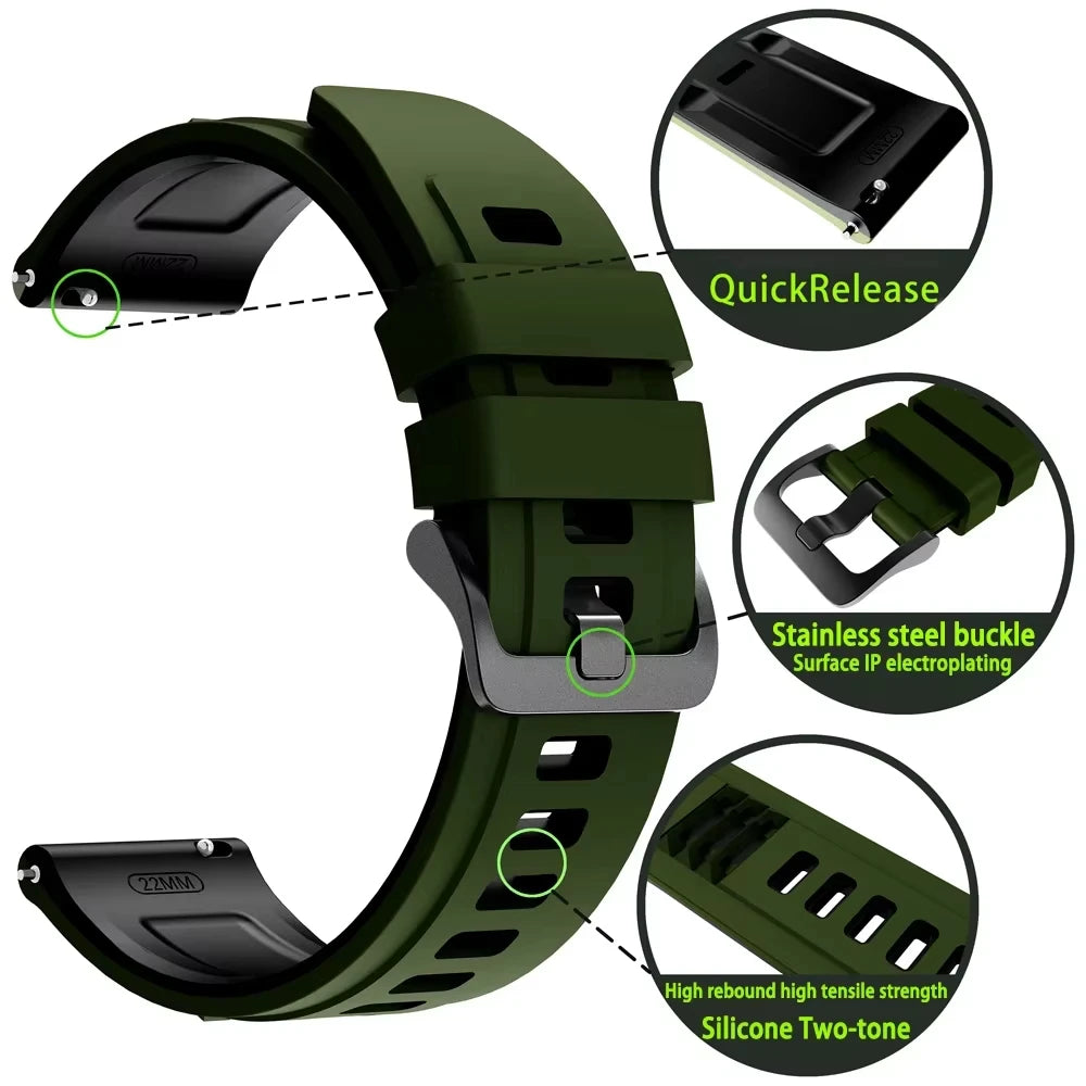 22mm Silicone Watch Band for Garmin 955 945 965 Instinct 1 2 Silicone Watch Band Oasis Select