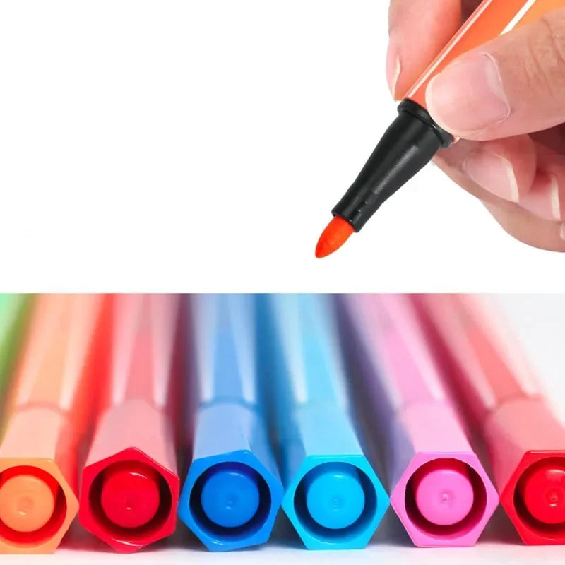 Children Painting 6/12 Non-toxic Water Color Pencil Washable Watercolor Pen Mark Painting for Kids Drawing Art Supplies Oasis Select