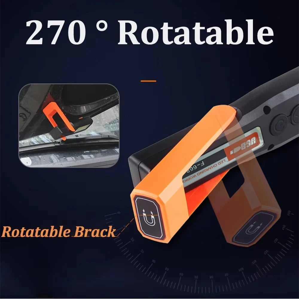 COB LED Magnetic Work Light | USB Rechargeable Torch & Lantern