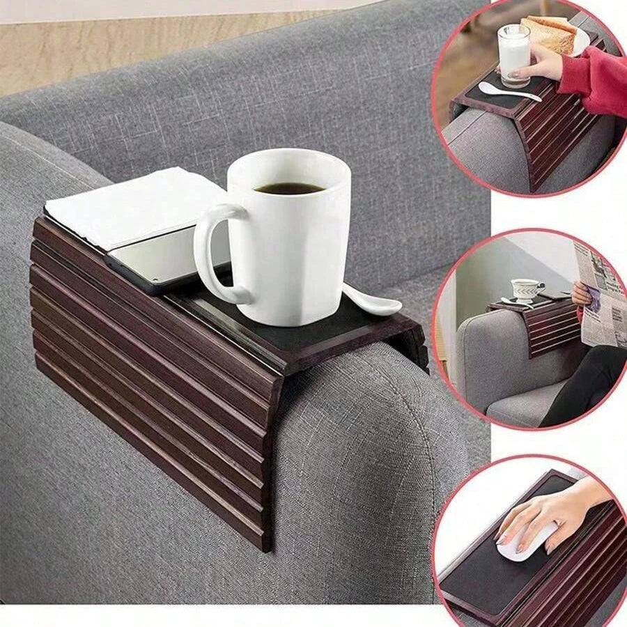 Sofa Arm Tray Couch Arm Clip Table Portable Couch Cup Holder Portable Sofa Armrest Tray for Snacks Drinks Remote Control Coffee Oasis Select