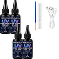 MIRAVEXL UV Resin Repair Glue 25ml/50ml for Action Figures Collectibles, Fast Curing ClearAdhesive with UV Light Brush Kit Pack Oasis Select 200ml