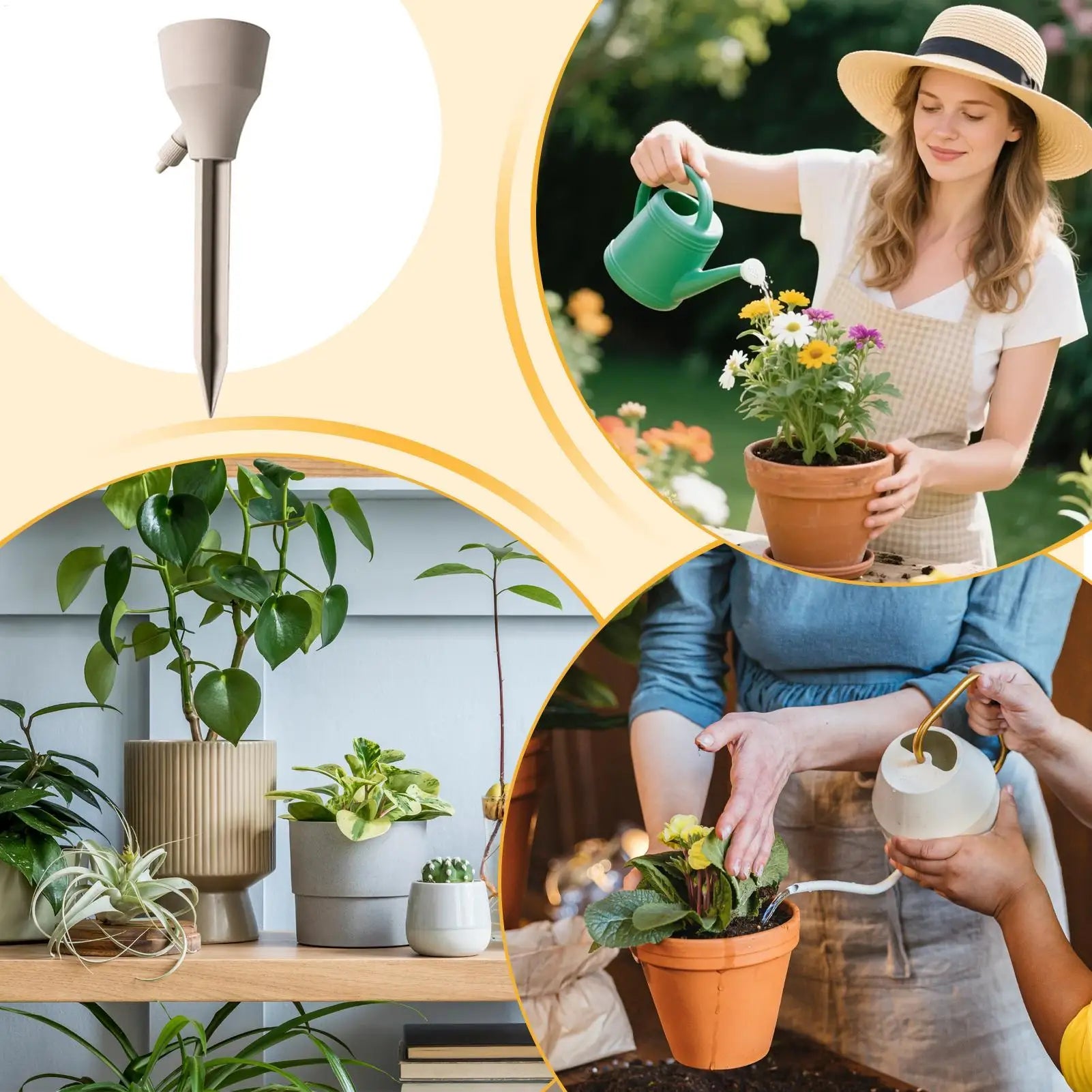 Watering Spikes 3Pcs Adjustable Drip Irrigation System Automatic Self Watering Spikes For Plants Indoor Outdoor Potted Plants Oasis Select