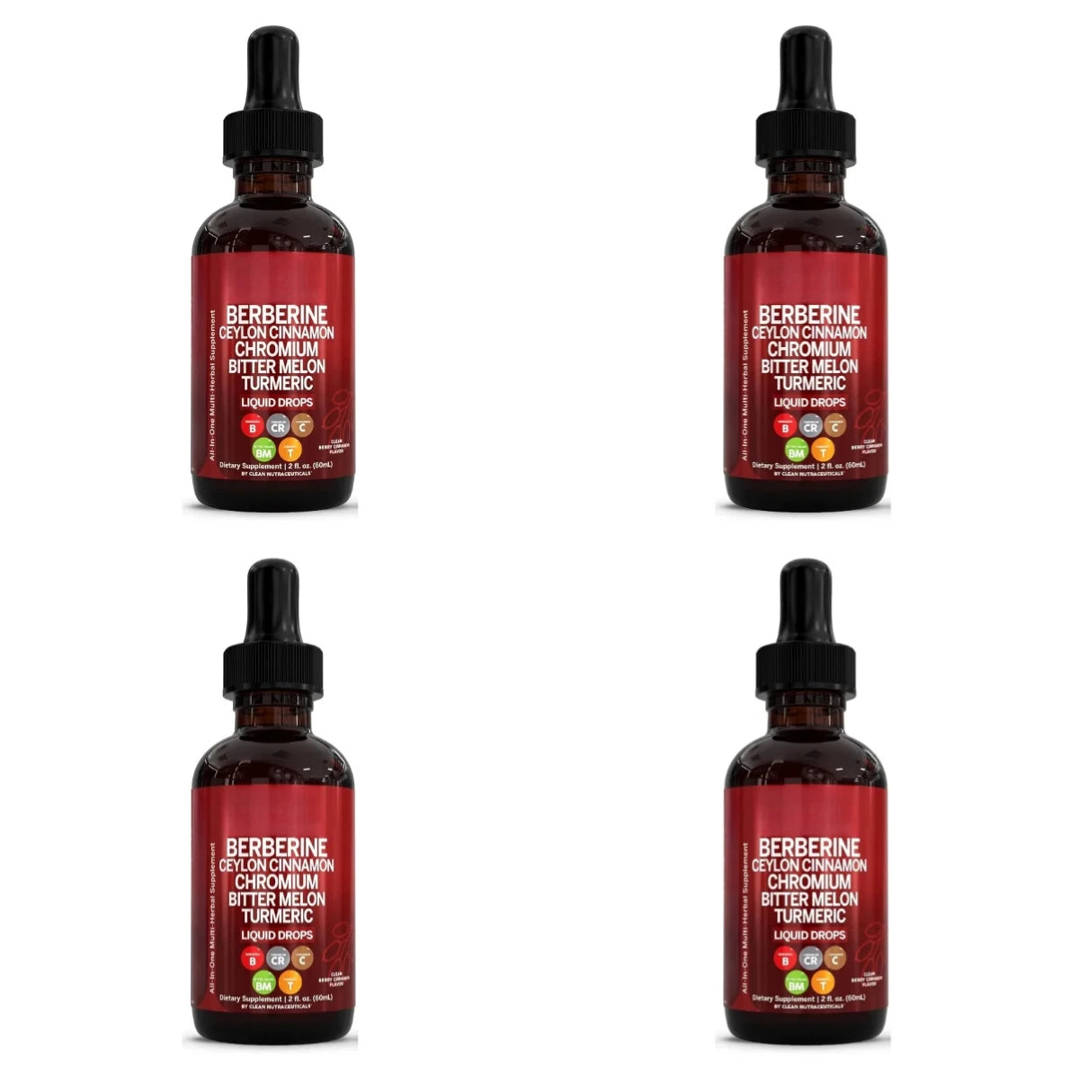 Organic Ceylon Cinnamon & Turmeric Drops – Non-GMO, Vegan Herbal Liquid Drops Oasis Select 4 bottles