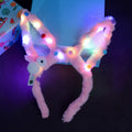 Women Girls LED Bunny Ears Hairband Easter Light Up Headbands Halloween Glow Party Supplies Wedding Festival Oasis Select pink-rabbit