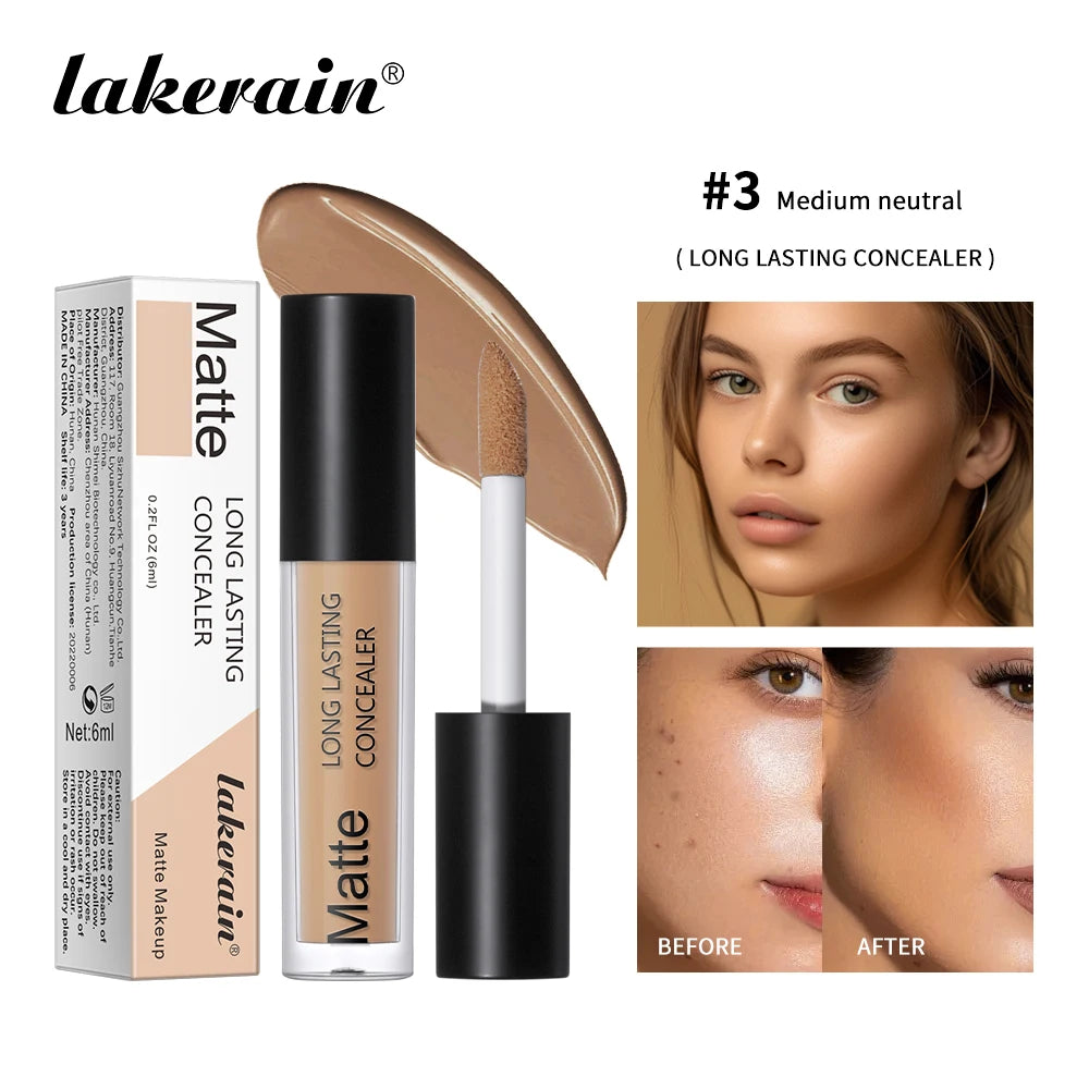 Makeup Face Concealer Hydrating & Moisturizing High Coverage Long Lasting Waterproof Liquid Base Eye Dark Circles Concealer Oasis Select 3 Medium Neutral