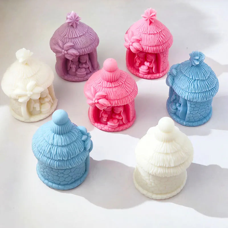 Nativity Silicone Candle Mold – 3D DIY Religious Craft Mold