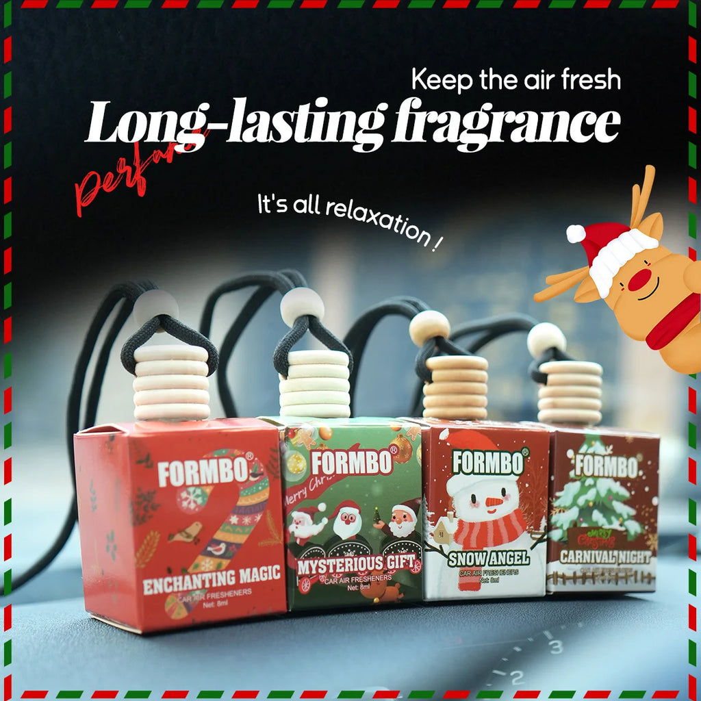 FORMBO Christmas Snowman Car Air Freshener – 4 Scents, 8ml Car Air Freshener Oasis Select