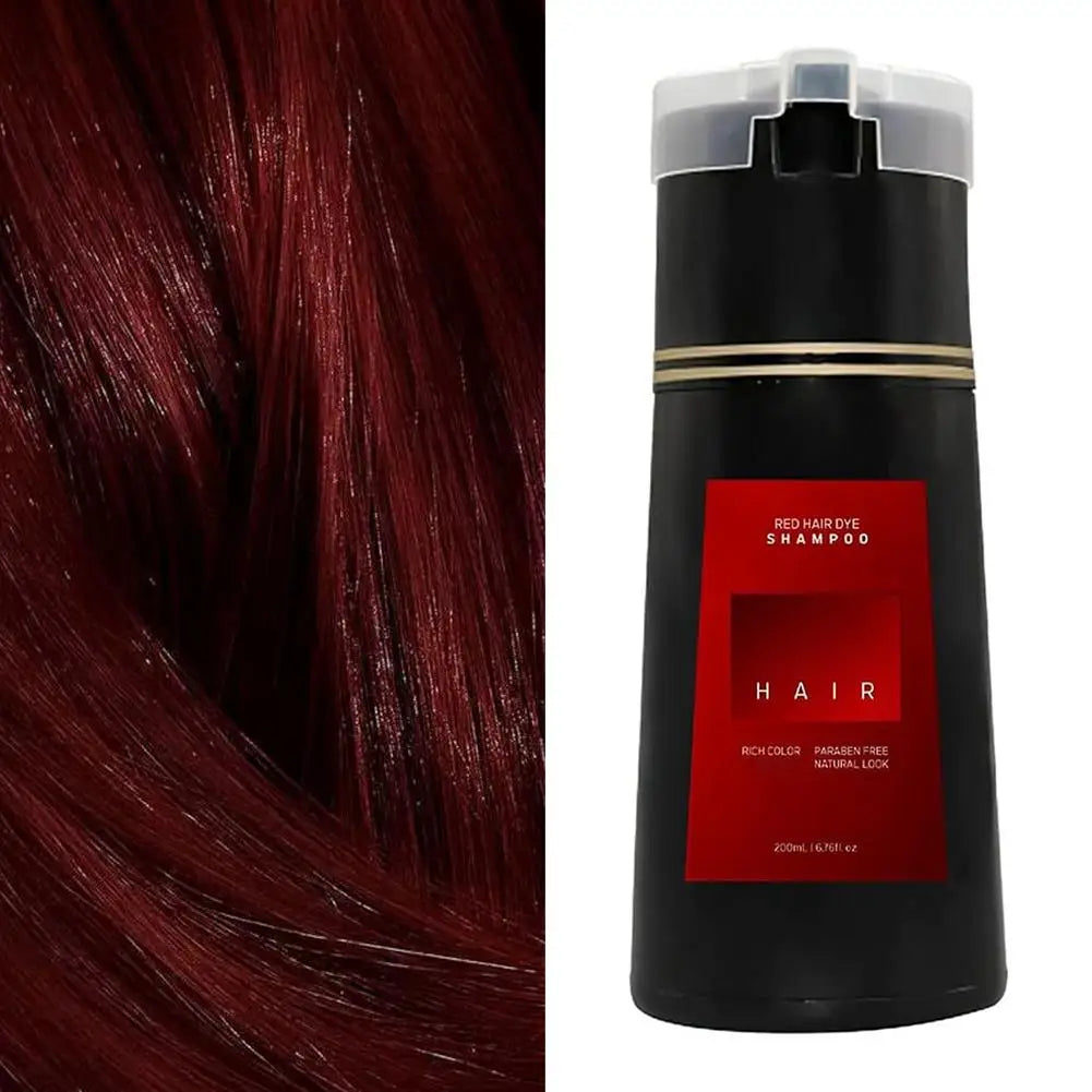 1/2/3PCS Black Hair Dye Shampoo Nova Hair Instant Dye Shampoo,Hair Dye Coloring For Gray Hair Long Lasting Color in Minutes Oasis Select 1pc-red