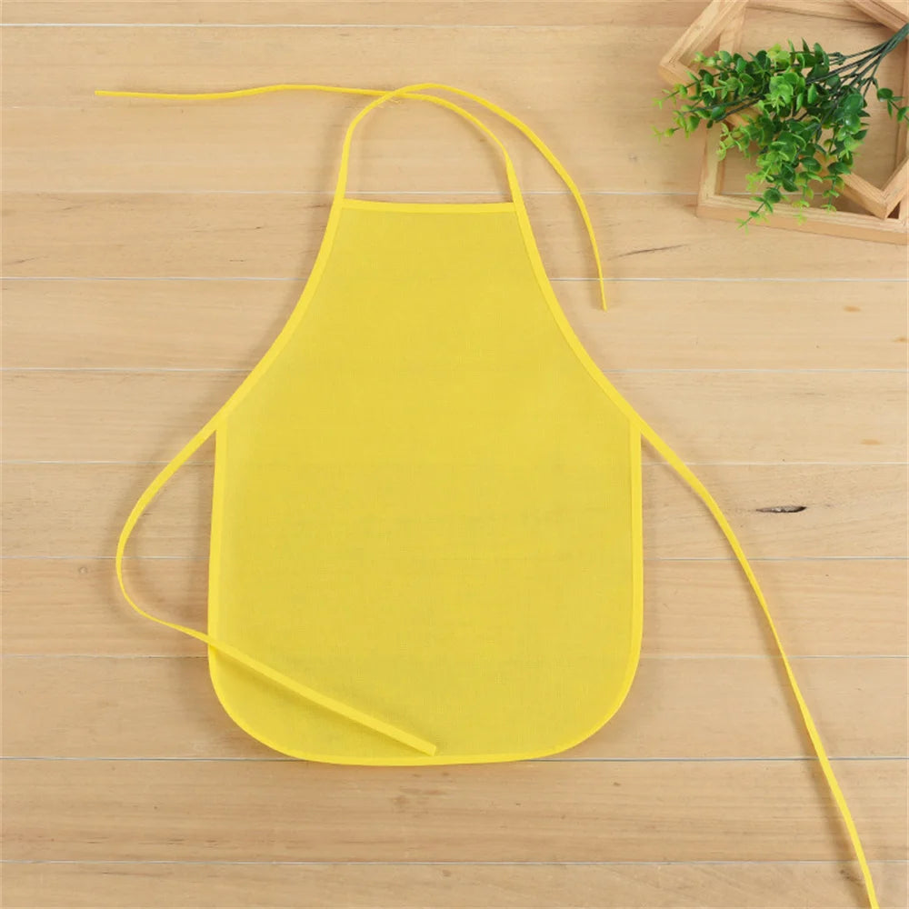 Children Aprons Unisex Waterproof Non-Woven Fabric Painting Kids Apron Colorful for Activities Art Painting Class Craft Apron Oasis Select Yellow