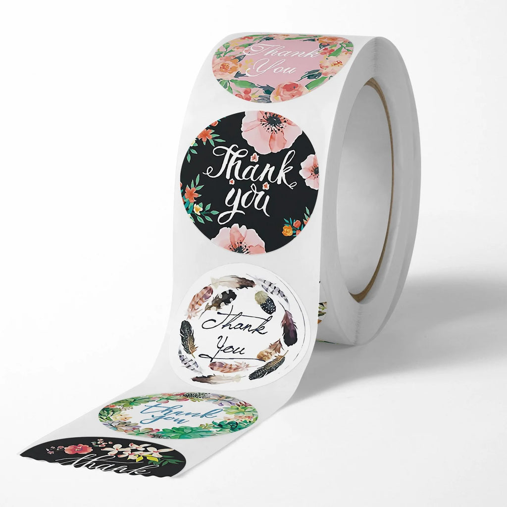 500pcs/roll label stickers, wedding decoration stickers, takeaway seal sticker labels thank you label stickers Oasis Select
