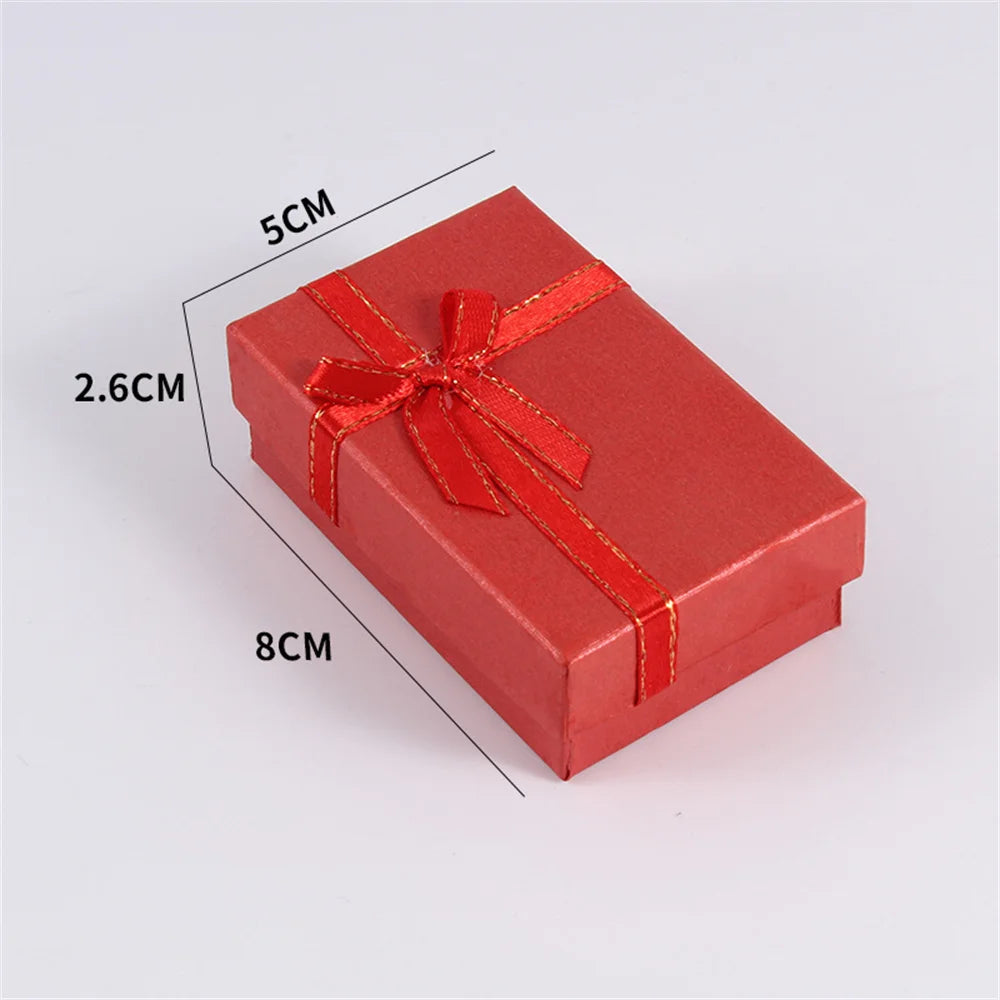 Jewelry Box For Engagement Ring Earrings Necklace Bracelet Bowknot Box Earrings Bracelets Boxes Shape Gift Packing Party Supply Oasis Select Red Other