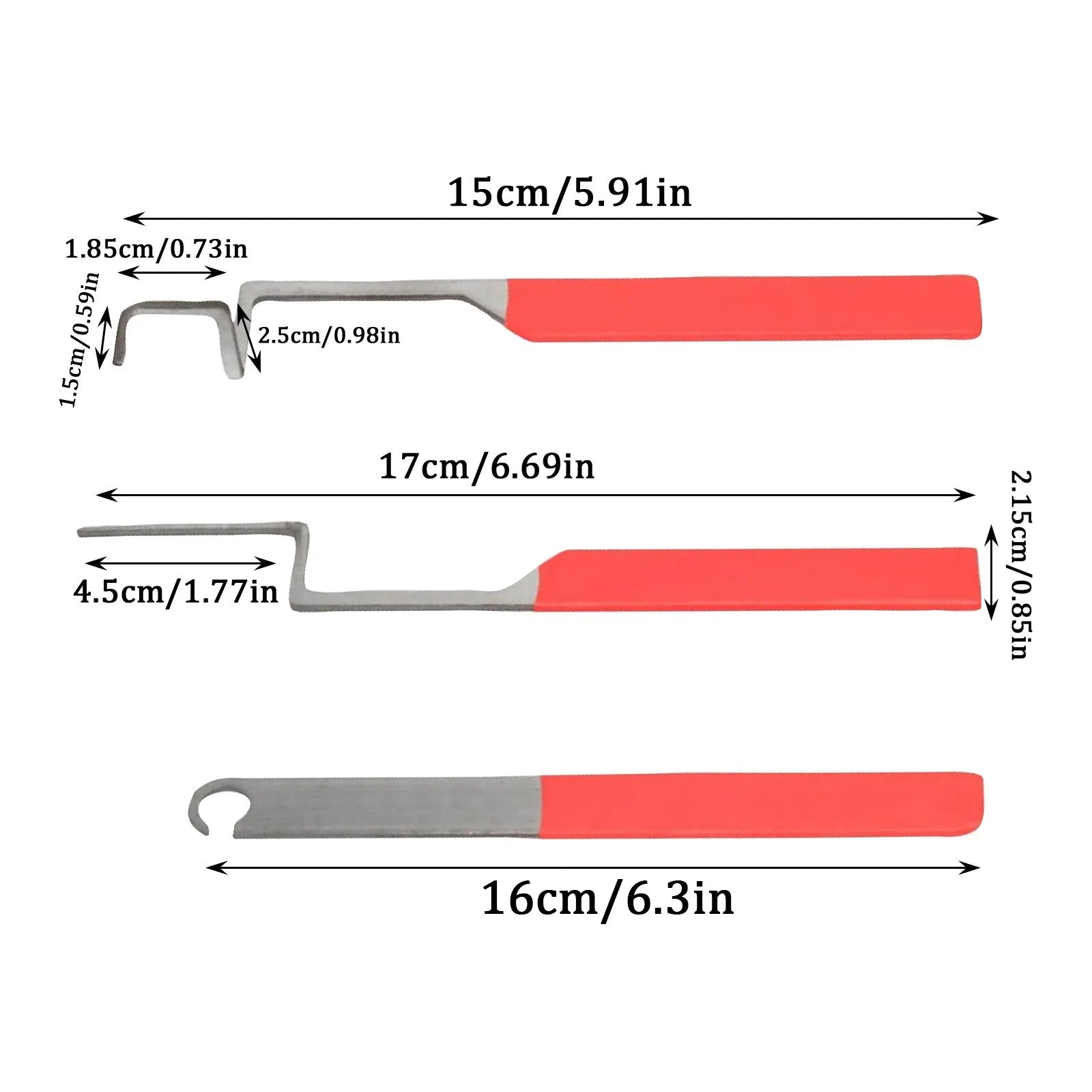 3-Piece Emergency Stuck Window Opening Tool Kit | Red Handle Window Repair Tool Oasis Select