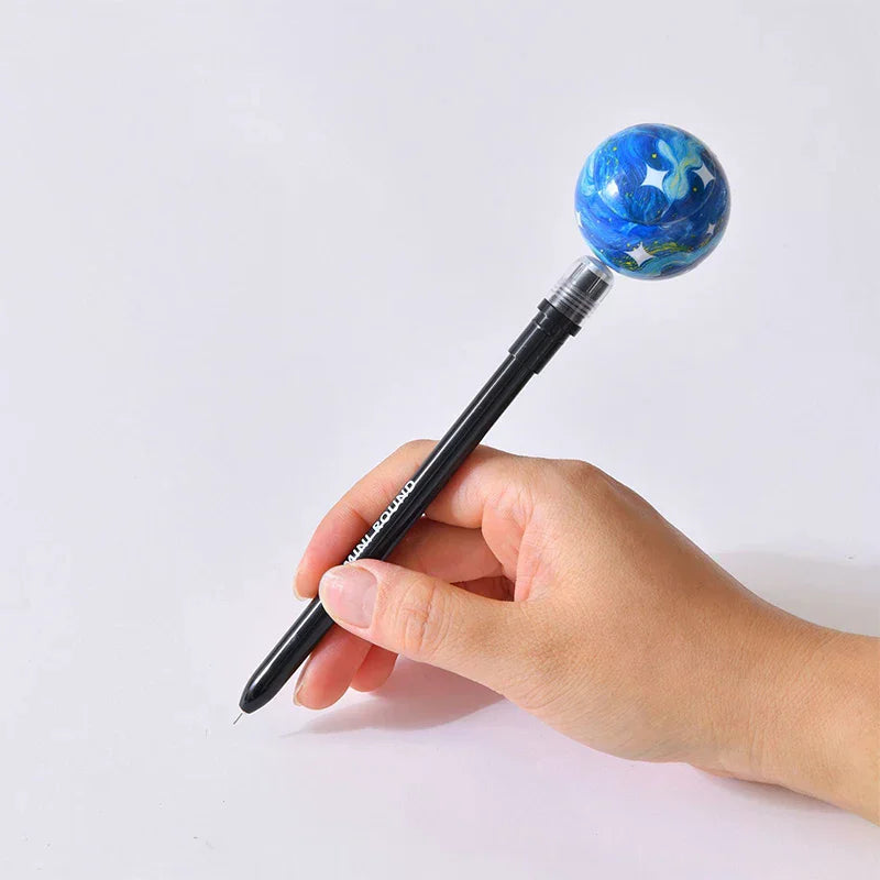  Planet Themed Pen Rotating Magnetic Ballpoint Pen Stress Relief Writing Tool Levitating Floating Needle Tip Pen For Exams Gift Oasis Select