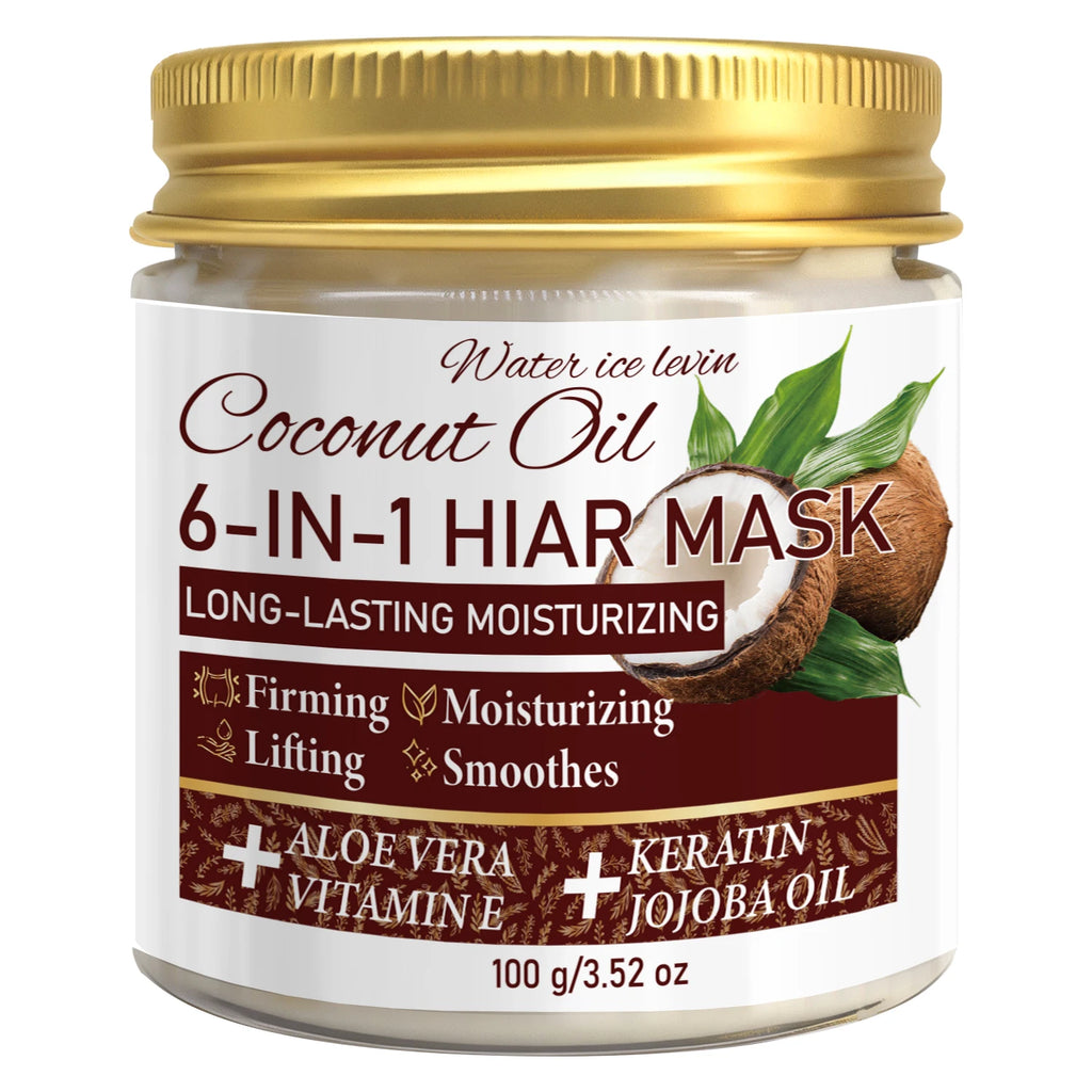 6-in-1 Coconut Hair Mask with Keratin & Jojoba Oil – 100g Deep Conditioning Hair Mask Oasis Select Nourishing