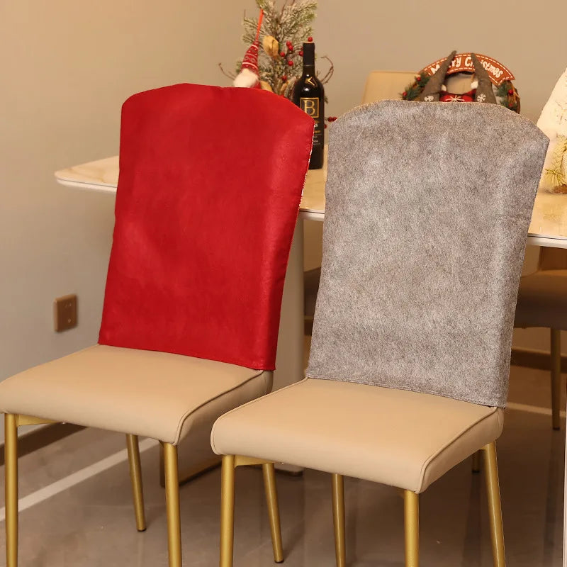 Christmas Chair Covers, Santa Claus Snowflakes and Christmas Tree Printed Christmas Dining Chair Slipcovers for Xmas Party Oasis Select