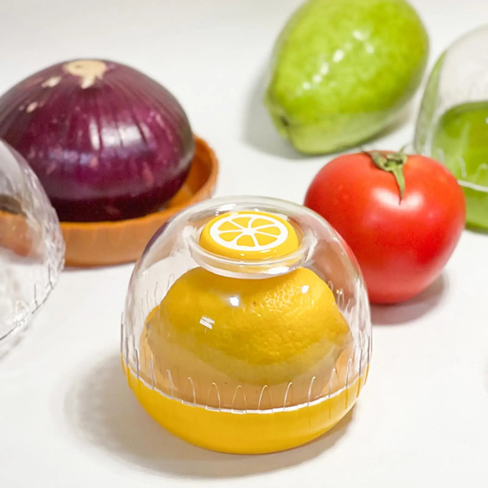 Fruit Storage Bowl Household Airtight Fruit Containers Portable Tomato Storage Container Food-Grade Fruit Bowl for Lemon Avocado Oasis Select
