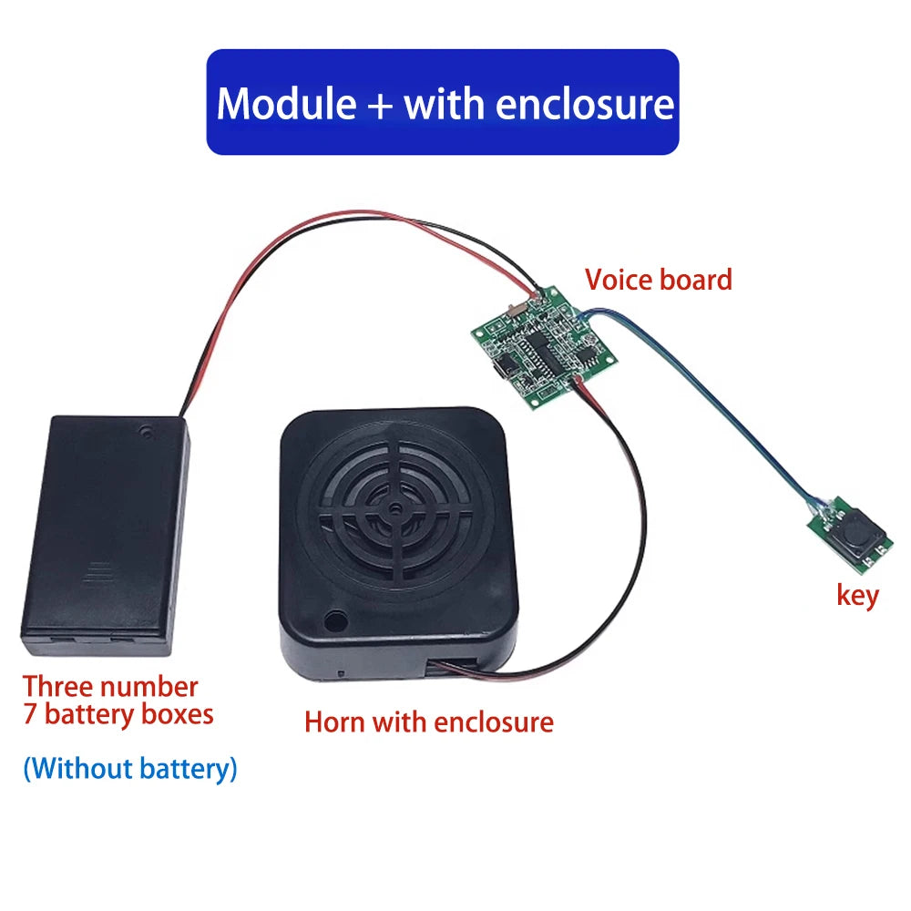 Sound Recorder Module Voice MP3 WAV Music Player with Loudspeaker Button Control 8M RAM Capacity DIY Music Box for Greeting Card Oasis Select