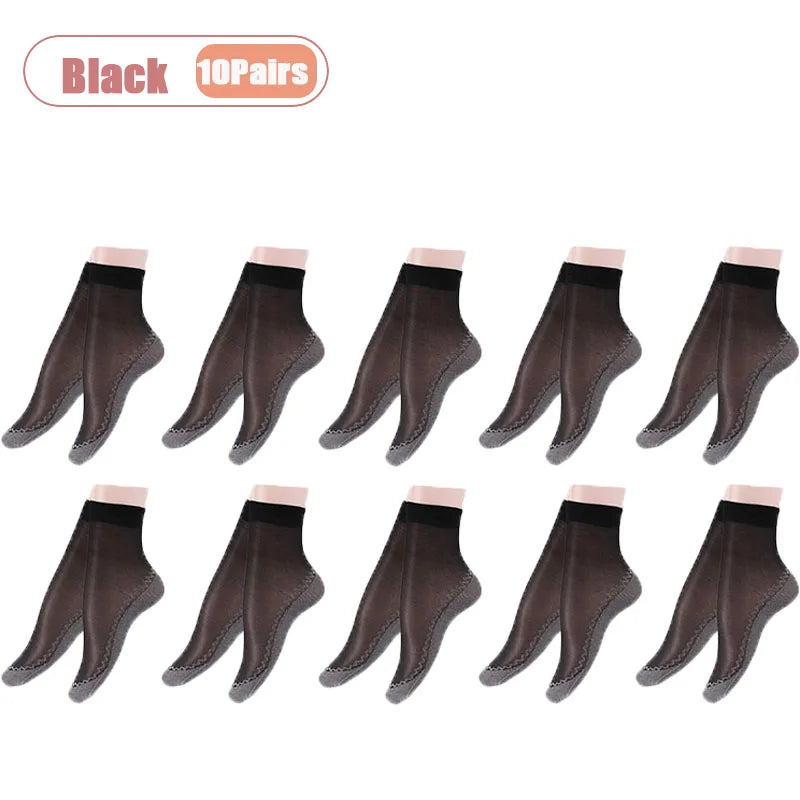 10-100Pairs Ankle Socks for Women Ultra Thin Invisible No Show Socks Summer Spring Comfort and Breathable Daily Wear Oasis Select Black-10Pairs 10Bags