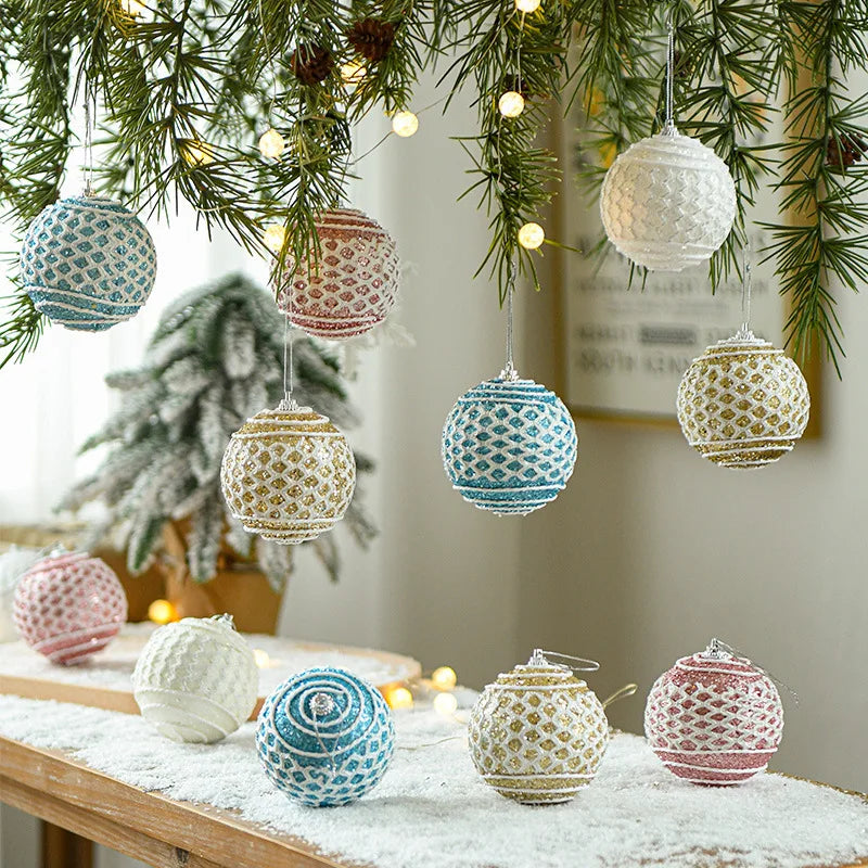 8CM Foam Christmas Ball Ornaments – Tree Pendant Decorations