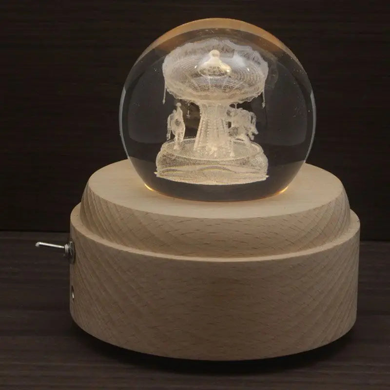 Music Box Music Box Crystal Ball Merry-go-round Birthday Dream Gift for Boys and Girls Oasis Select