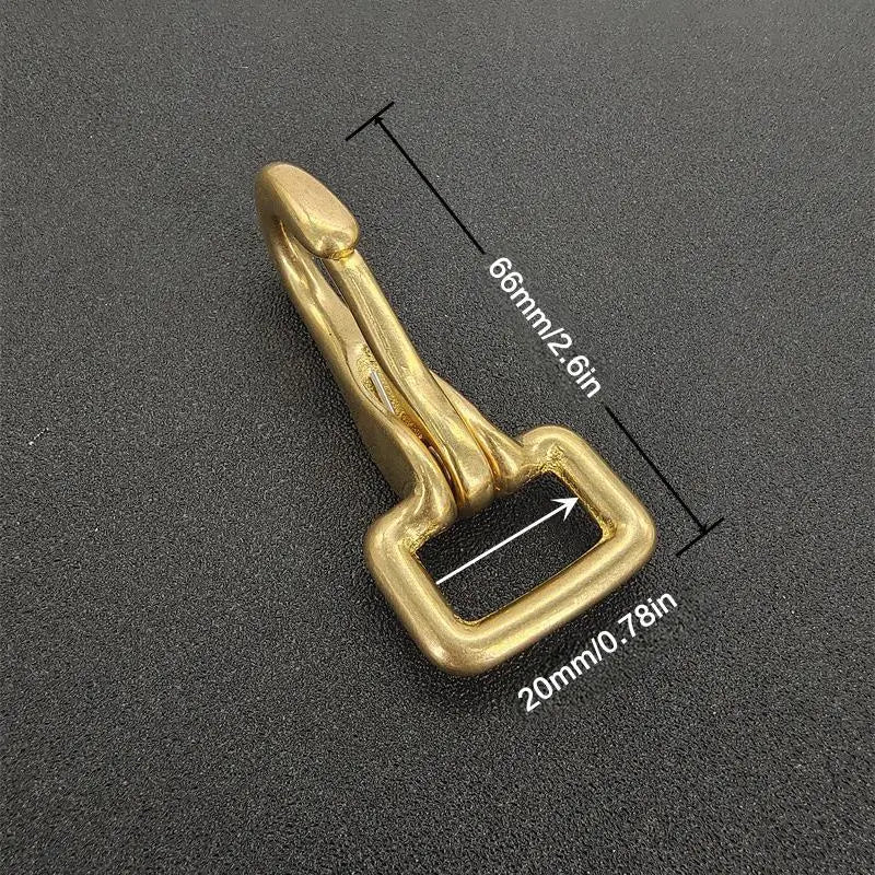 Brass Bag Strap Buckle Pet Leash Adapter Durable Metal Fastener for Dog Cat Traction Rope Accessory Oasis Select XL