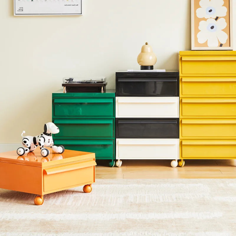 Removable panda cabinet medieval bedside table ins plastic multi-layer storage cabinet bedroom simple locker Oasis Select