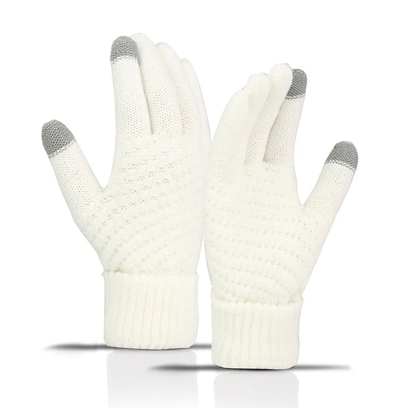 Knitted gloves, touch screen, cycling, skiing, fitness, warmth, autumn and winter outdoor sports trend Oasis Select 12