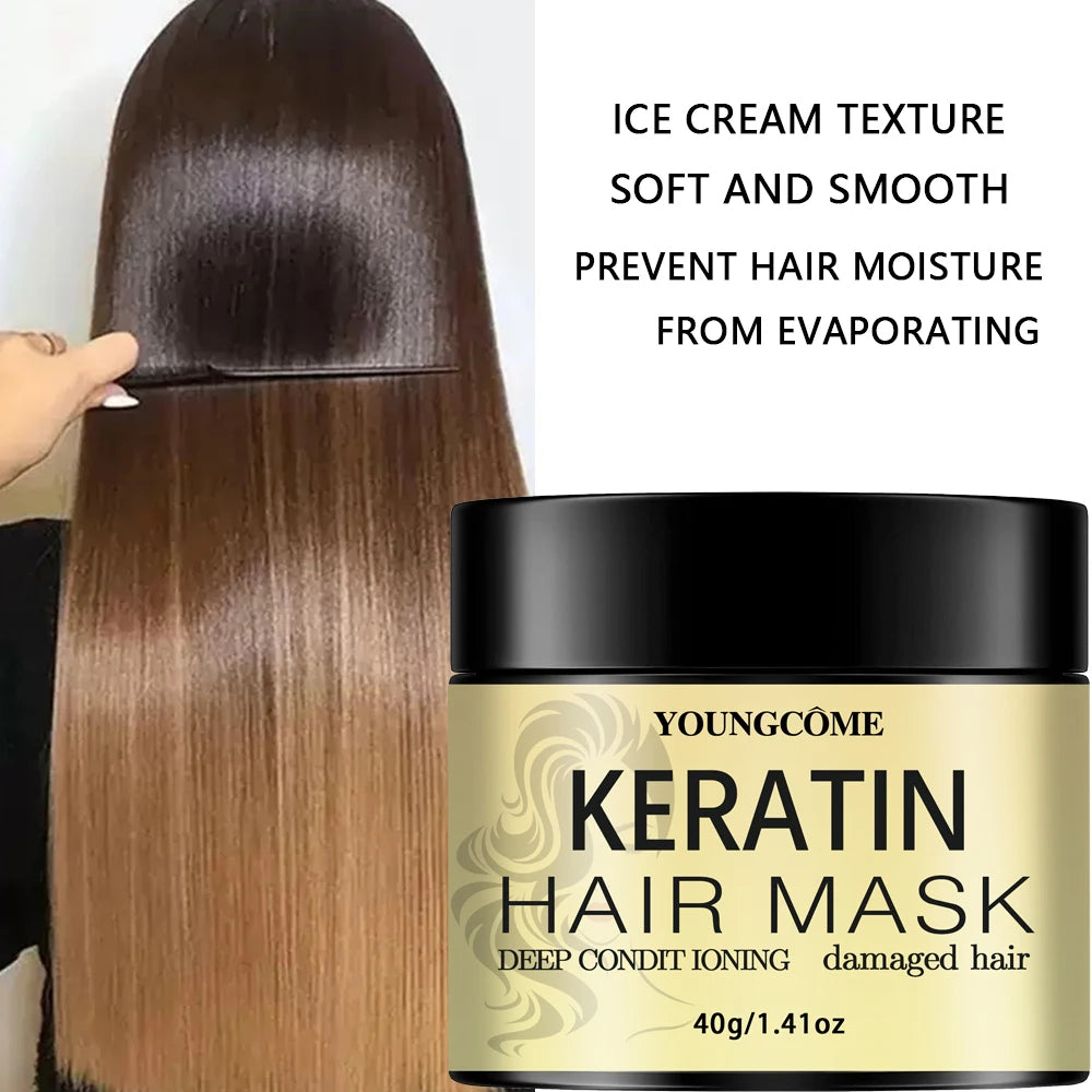 YOUNGCOME Keratin Hair Mask – Deep Conditioning Treatment 210g