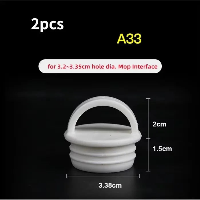 2pc White Mop Bucket Drain Stopper Round Bucket Scupper Drain Holes Plugs with handle Outfall Cover For Bathroom Kitchen Tools Oasis Select A33