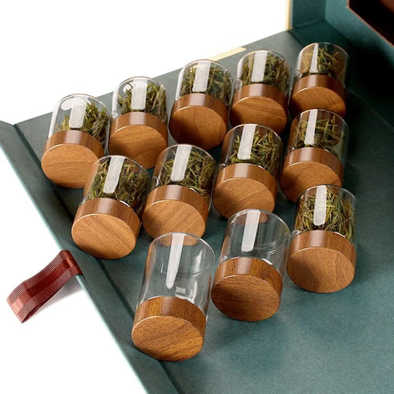 Mini Glass Sealed Jar Food Grade Coffee Powder Tea Storage Jar Gold Bean Storage Bottle Portable Small Empty Bottle Oasis Select