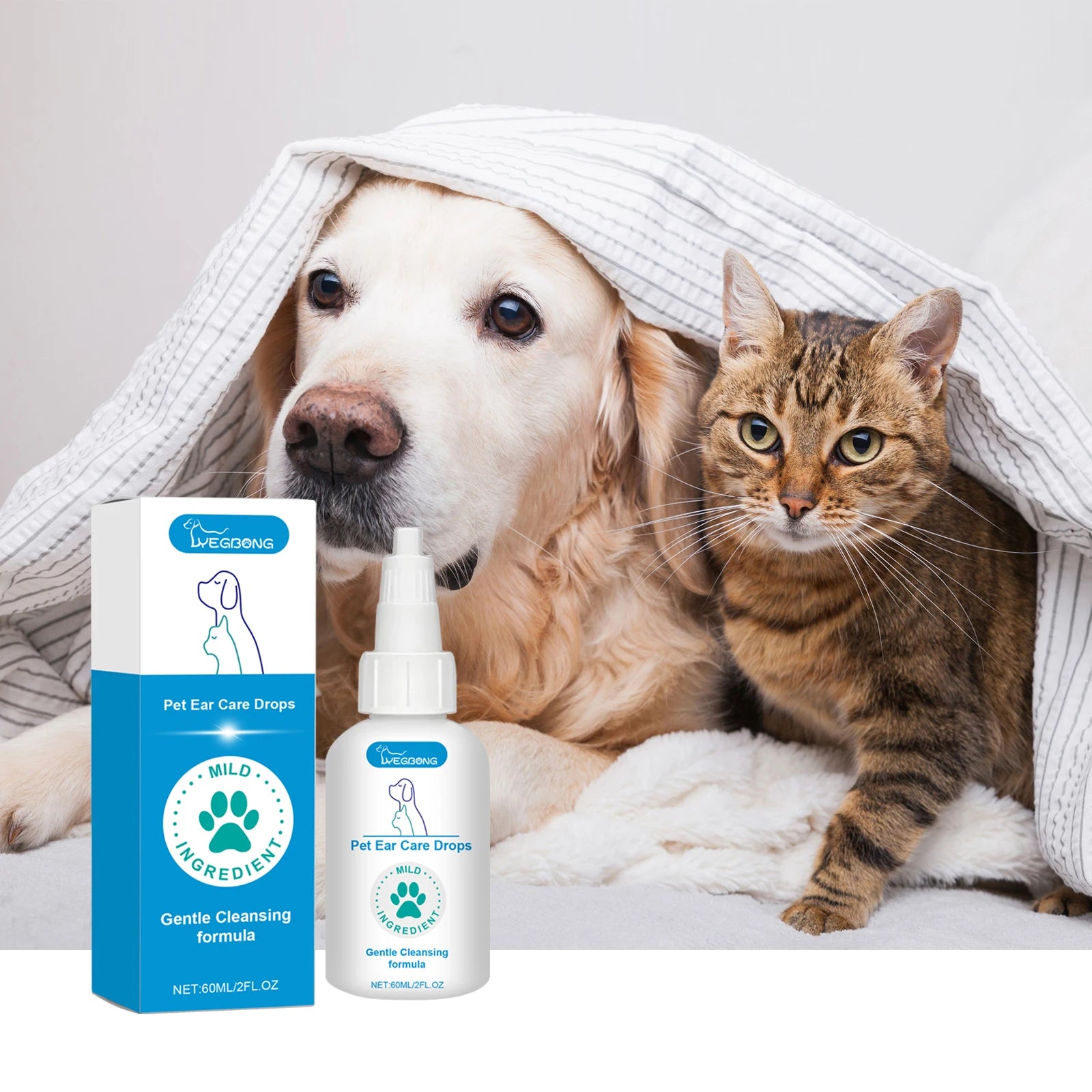 Pet Ear Care Drops for Dag Cat Gently Clean the Ears Remove Ear Mites Relieve Itching Reduce Odor Prevent Dryness Pet Ear Care Oasis Select