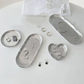 Silver Stainless Steel Cosmetic Jewelry Storage Tray Oasis Select Oval-Large