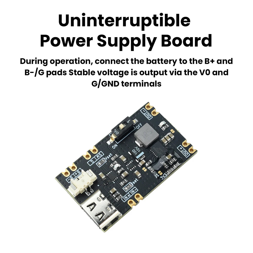 3.3/5V output MCU UPS uninterruptible power supply module 1.5A/1A lithium battery charge Seamless Switch Supply for STM32 ESP32 Oasis Select