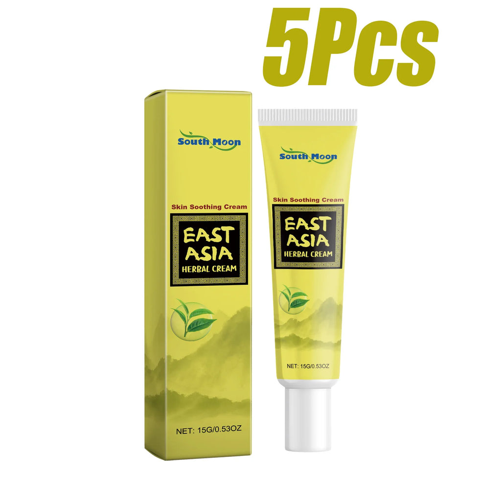 South Moon Tea Tree & Centella Herbal Cream for Dry Skin Herbal Moisturizing Cream Oasis Select 5 x 15g Boxed