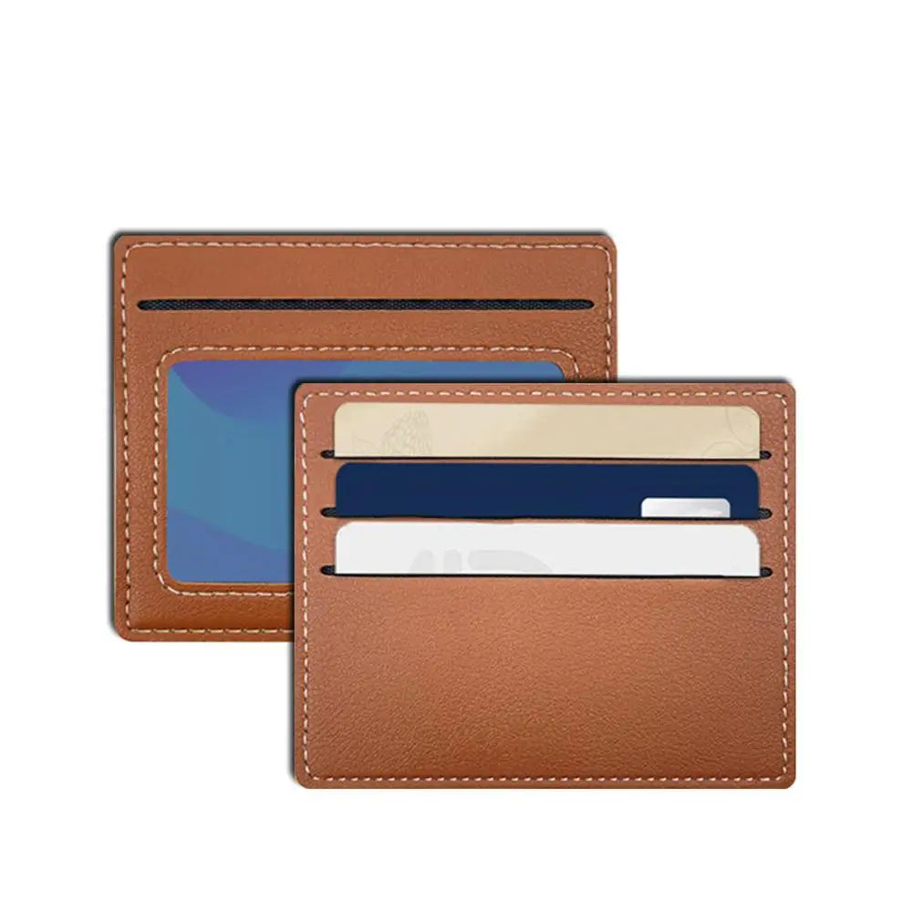 Slim PU Card Holder with Clear ID Window | Unisex Wallet